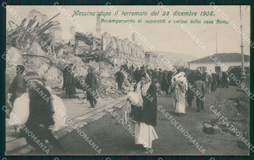 Messina città Terremoto cartolina XB3566 – fronte