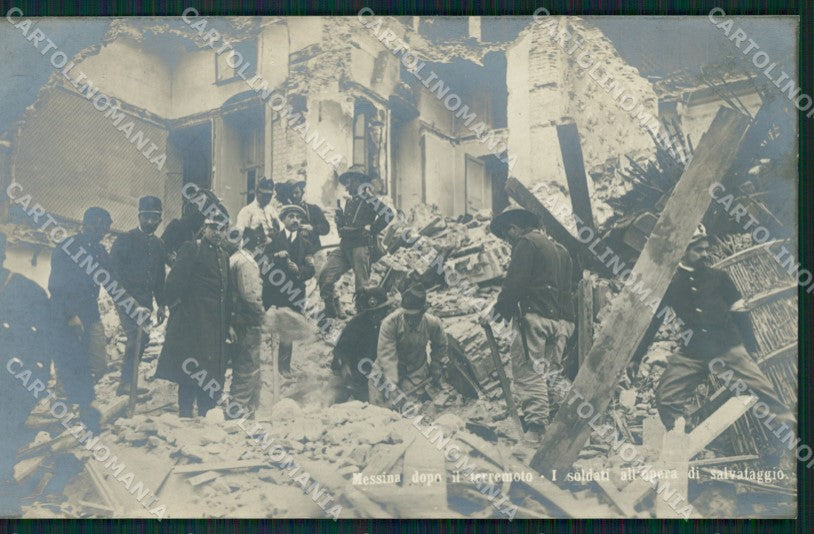 Messina città Terremoto foto cartolina XB3567 – fronte