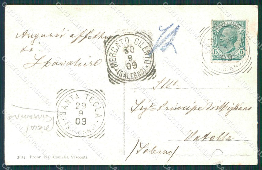 Salerno Montecorvino Rovella PIEGA STRAPPINO cartolina XB3591 – retro