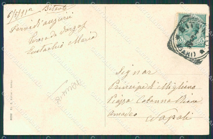 Napoli città MACCHIE cartolina XB3637 – retro