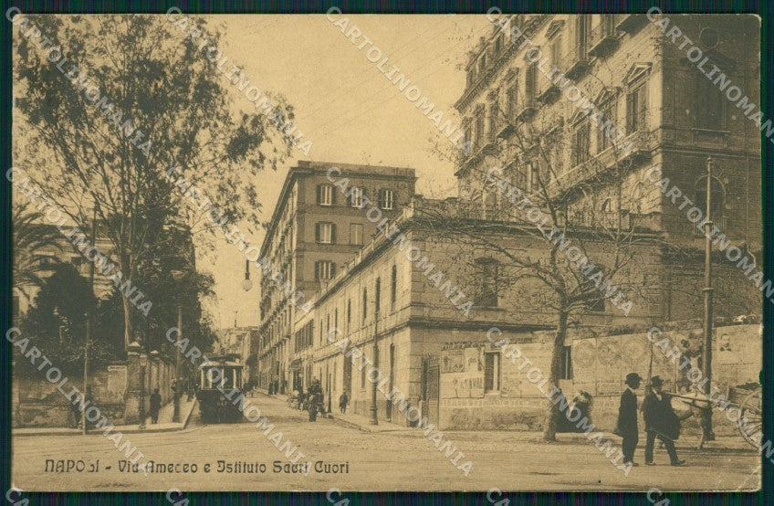 Napoli città Tram PIEGHINE cartolina XB3641 – fronte