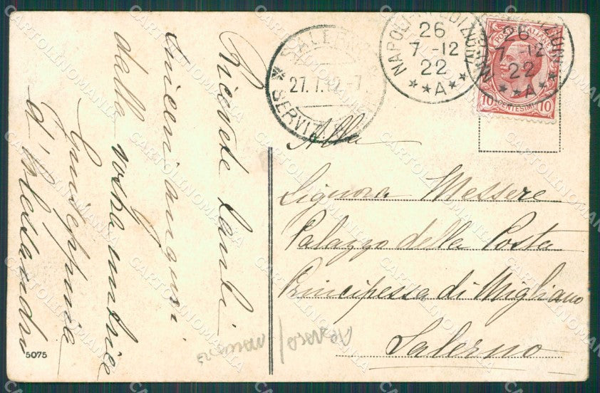 Napoli città MACCHIE ABRASA cartolina XB3643 – retro