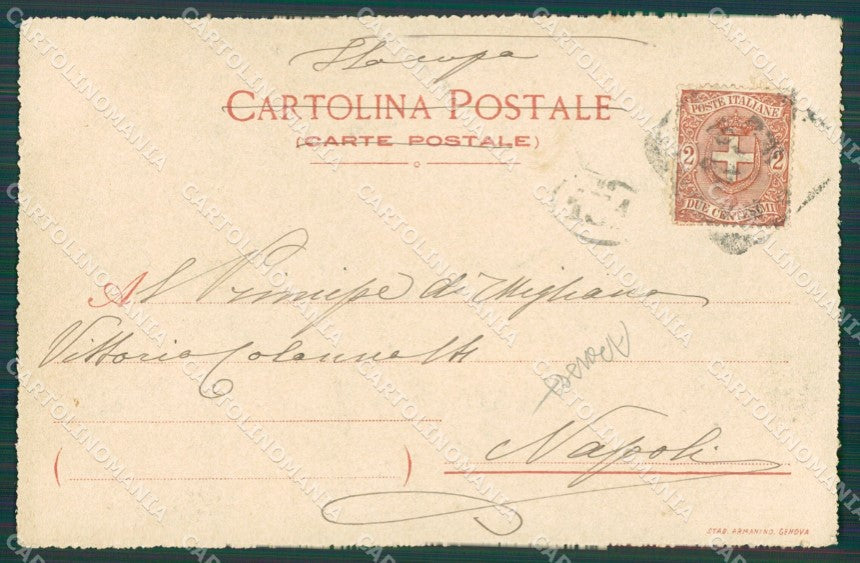 Napoli città Costumi Ragozino ABRASA cartolina XB3690 – retro
