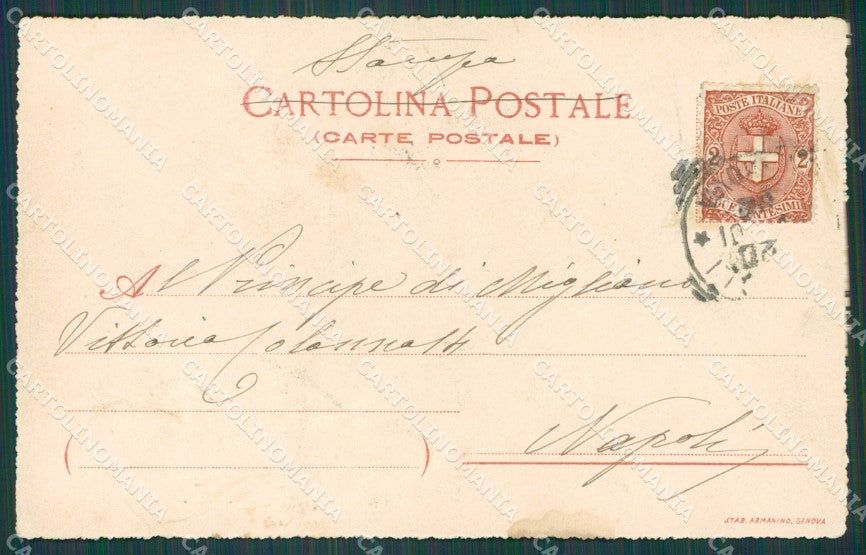 Napoli città Costumi Ragozino Cabalista cartolina XB3697 – retro