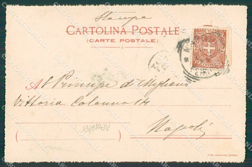 Napoli città Costumi Ragozino ABRASA cartolina XB3700 – retro