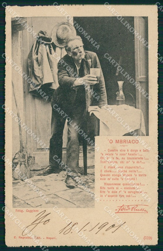 Napoli città Costumi Ragozino STRAPPINO cartolina XB3704 – fronte