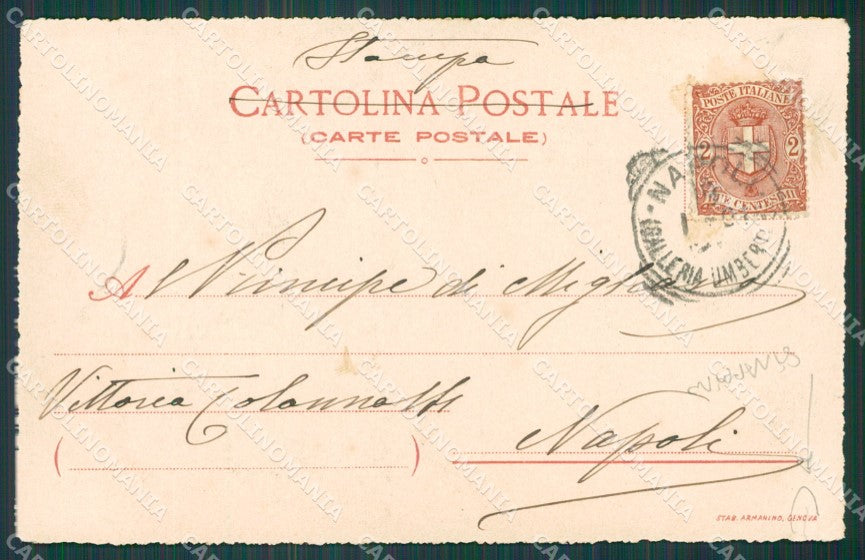 Napoli città Costumi Ragozino STRAPPINO cartolina XB3704 – retro