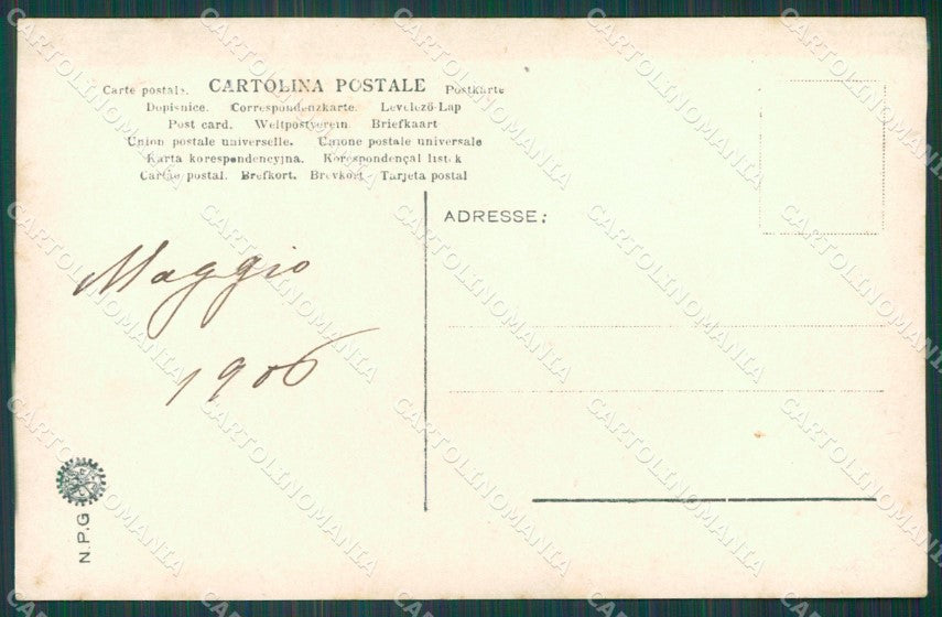 Napoli città Reali Edoardo VII English Royalty NPG foto cartolina XB3714 – retro