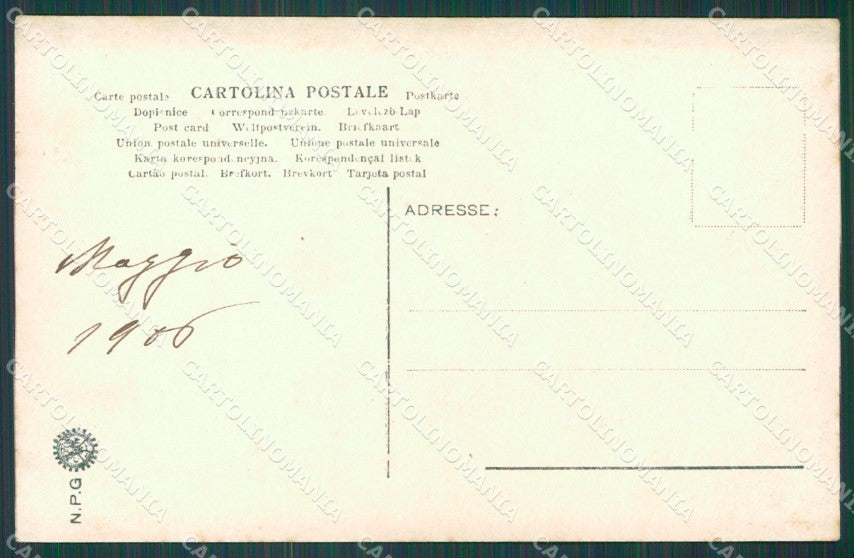 Napoli città Reali Edoardo VII English Royalty NPG foto cartolina XB3715 – retro