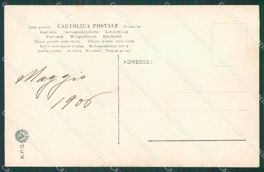 Napoli città Reali Edoardo VII English Royalty NPG foto cartolina XB3716 – retro
