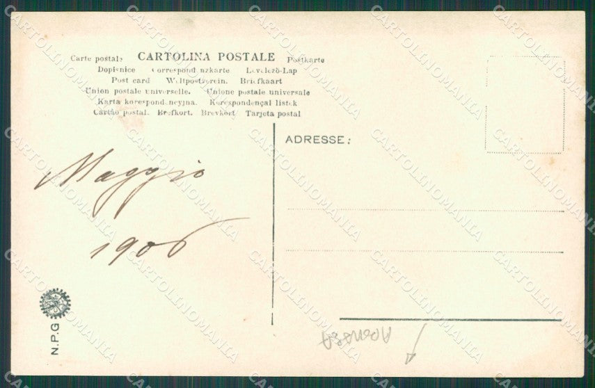 Napoli città Reali Edoardo VII English Royalty ABRASA NPG foto cartolina XB3717 – retro
