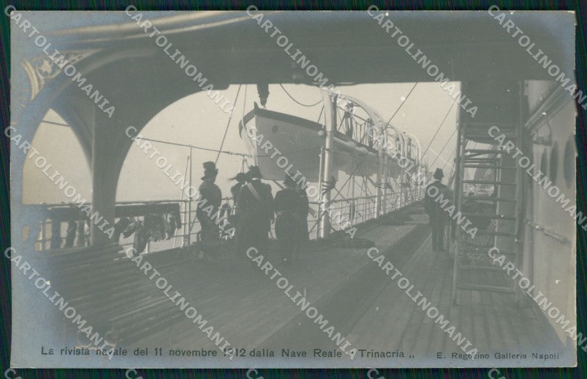 Napoli città Savoia Regia Nave Trinacria foto cartolina XB3732 – fronte