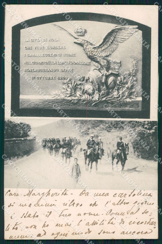 Napoli Nola Militari PIEGA cartolina XB3747 – fronte