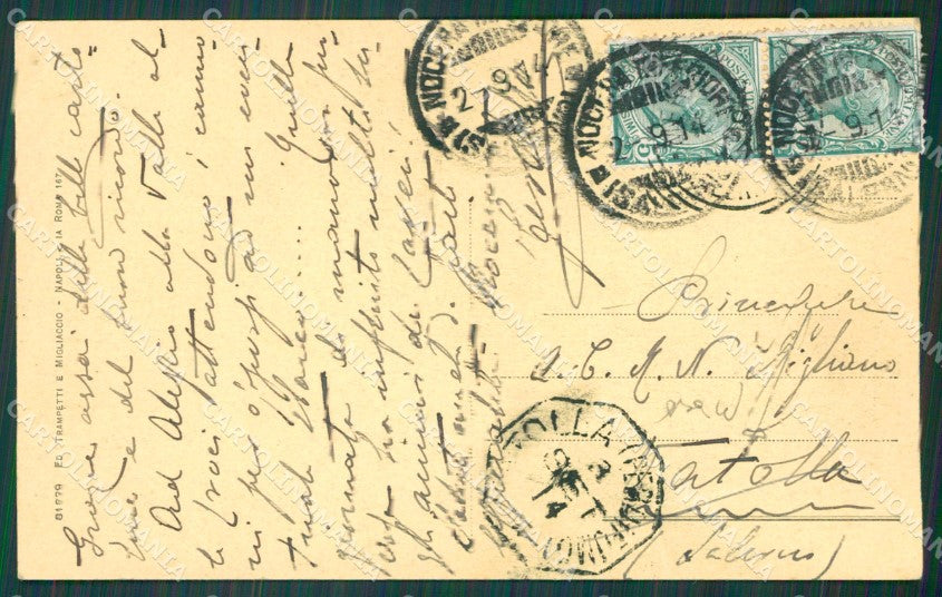 Salerno Nocera PIEGA cartolina XB3749 – retro