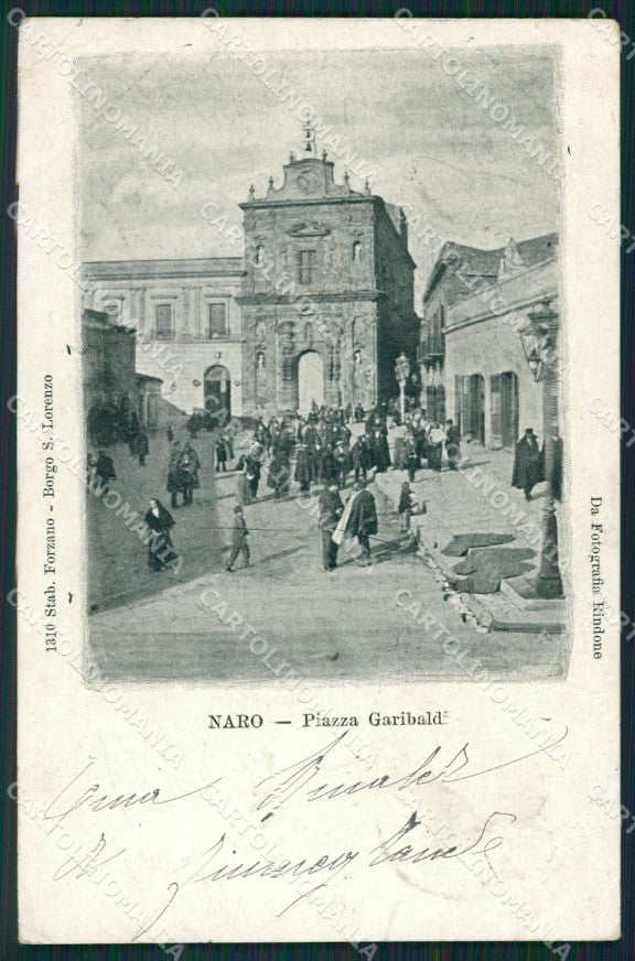 Agrigento Naro PIEGHINA cartolina XB3752 – fronte