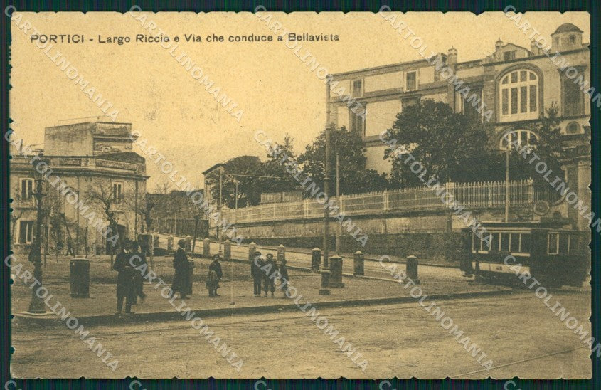 Napoli Portici Tram cartolina XB3795 – fronte