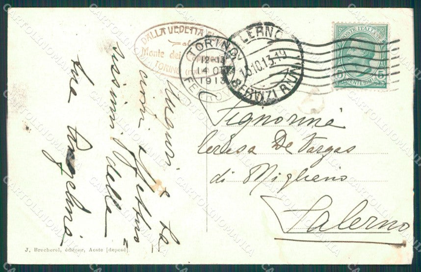Aosta Piccolo San Bernardo cartolina XB3832 – retro