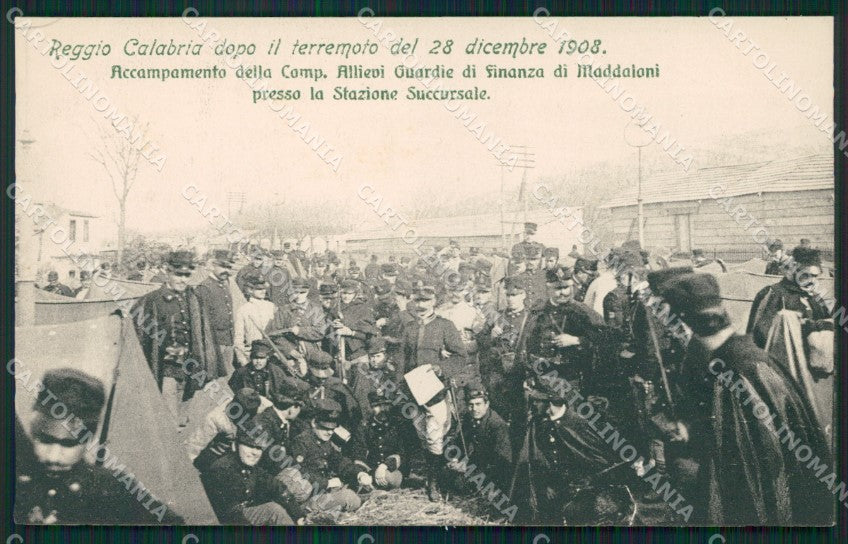 Reggio Calabria città Terremo GdF Maddaloni cartolina XB3861 – fronte