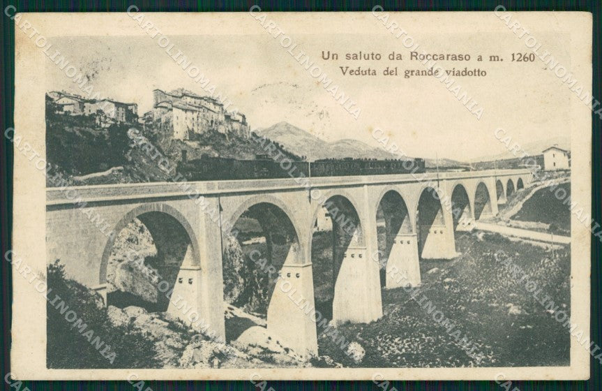 L'Aquila Roccaraso Treno PIEGHINA cartolina XB3862 – fronte