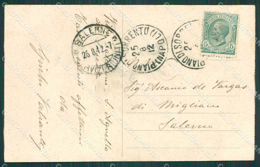 Napoli Sorrento cartolina XB3915 – retro
