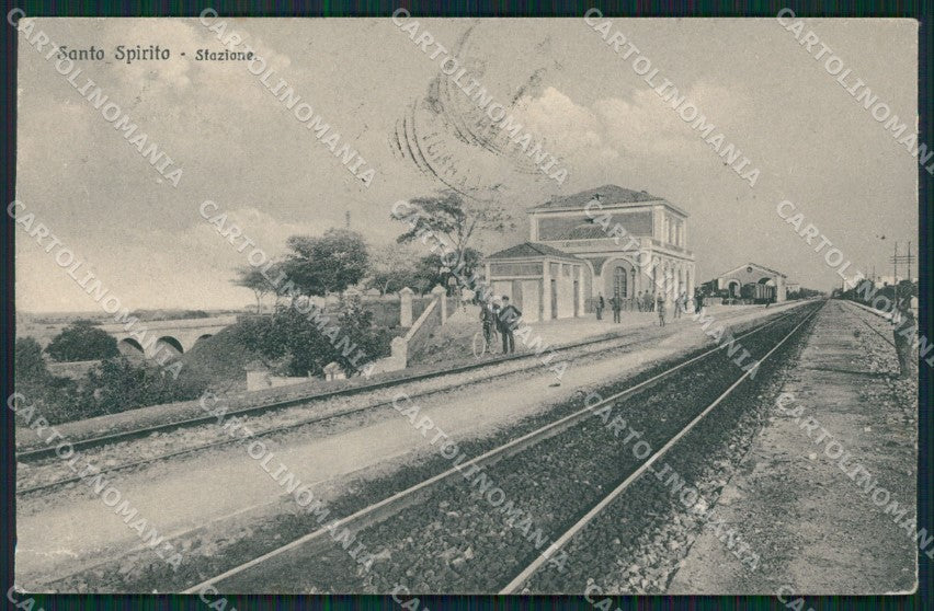 Bari Bitonto Santo Spirito Stazione PIEGHINA cartolina XB3957 – fronte