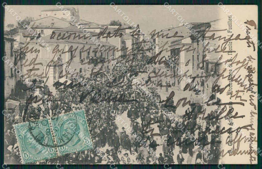 Campobasso San Giuliano del Sannio Processione cartolina XB3980 – fronte