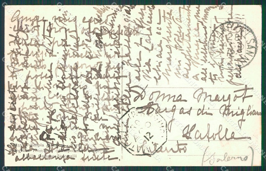Campobasso San Giuliano del Sannio Processione cartolina XB3980 – retro