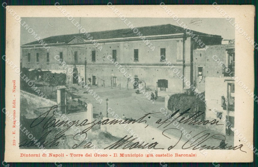 Napoli Torre del Greco PIEGHE cartolina XB3993 – fronte