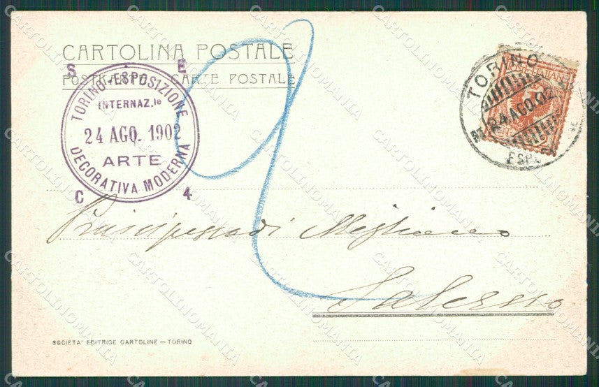 Torino città Esposizione cartolina XB4018 – retro