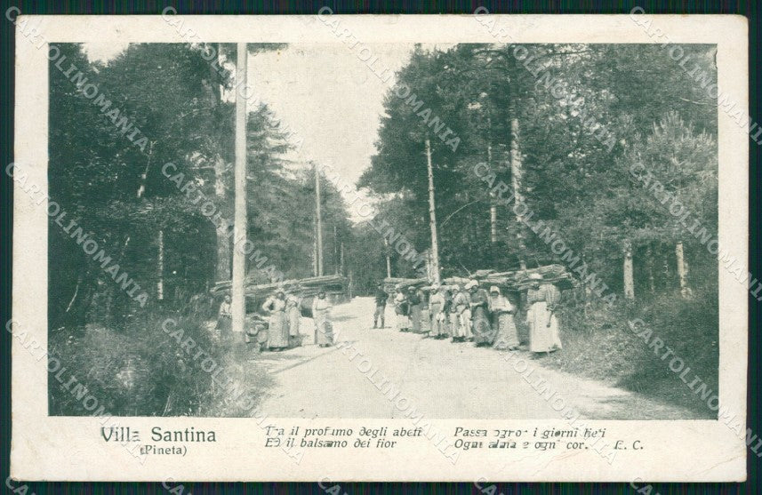 Udine Villa Santina Costumi PIEGHINE cartolina XB4038 – fronte
