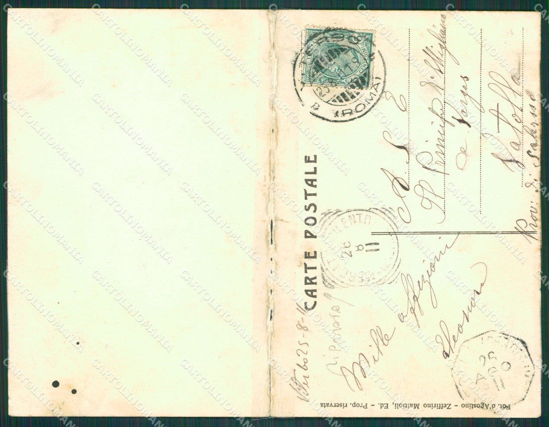 Viterbo città Processo Cuocolo doppia RIPARATA Carabinieri cartolina XB4046 – retro