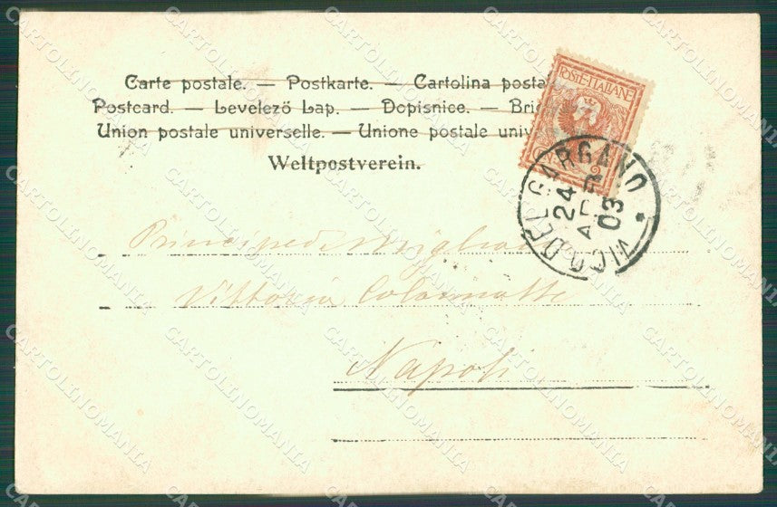 Foggia Vico Garganico Militari foto cartolina XB4051 – retro