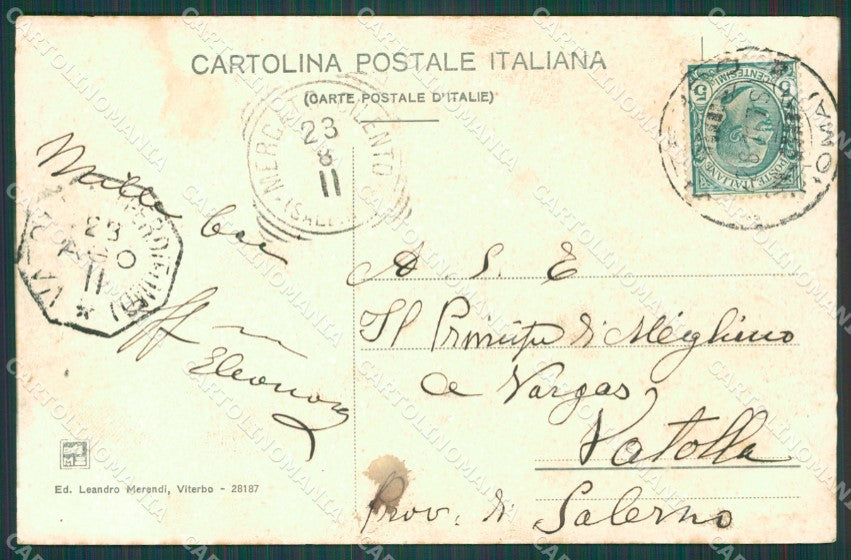 Viterbo città cartolina XB4057 – retro