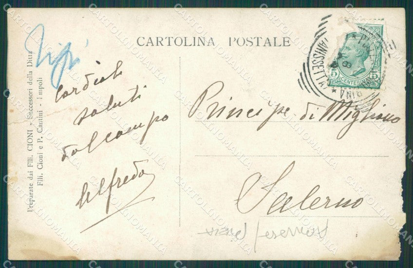 Firenze Empoli Militari PIEGA ABRASA foto cartolina XB4085 – retro