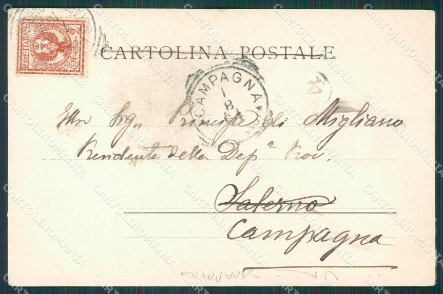 Salerno città Giudice Carlo Noce STRAPPINO cartolina XB4087 – retro