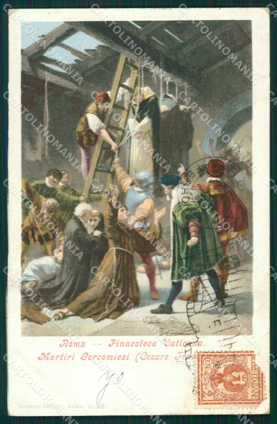 Roma Pinacoteca Vaticana Cesare Fracassini PIEGA cartolina XB4165 – fronte