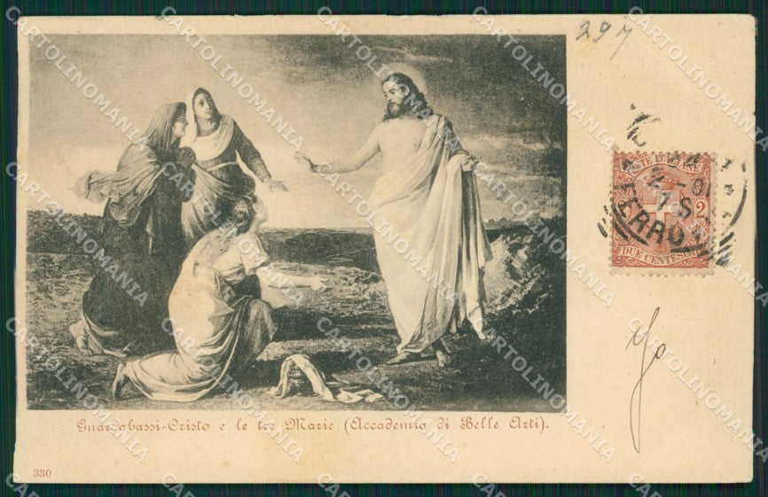 Roma Città Mariano Guardabassi Cristo e le Tre Marie PIEGA cartolina XB4193 – fronte