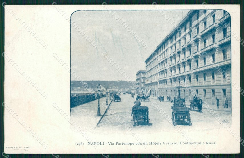 Napoli Città Carrozze cartolina XB4276 – fronte
