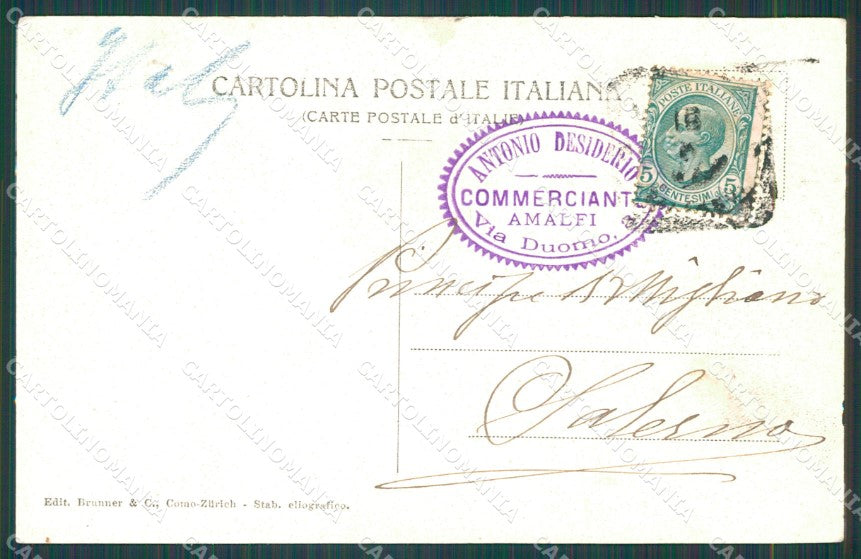 Salerno Amalfi Convento Cappuccini cartolina XB4282 – retro