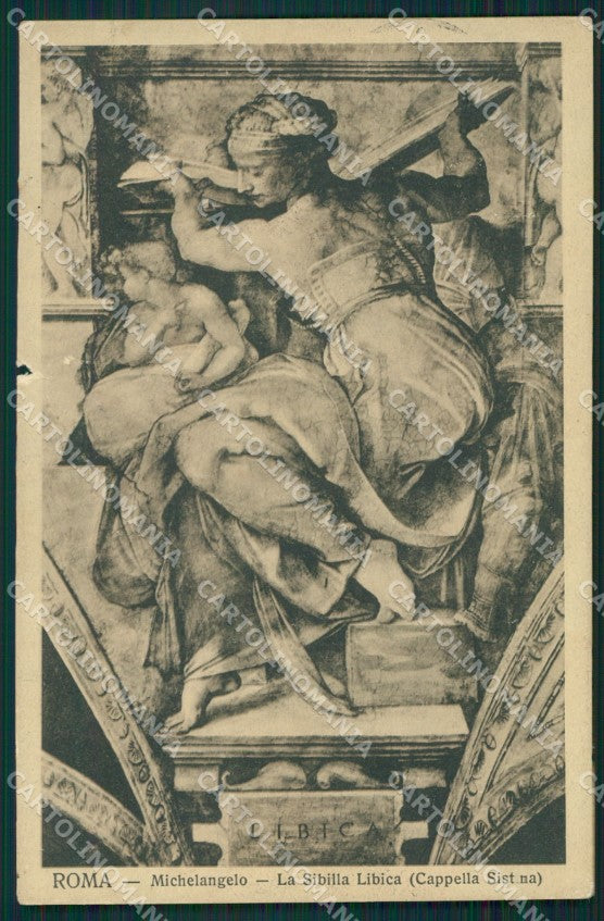 Roma Città Cappella Sistina Michelangelo STRAPPINO cartolina XB4292 – fronte