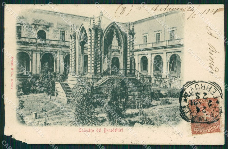 Catania Città ABRASA PIEGHINA cartolina XB4338 – fronte