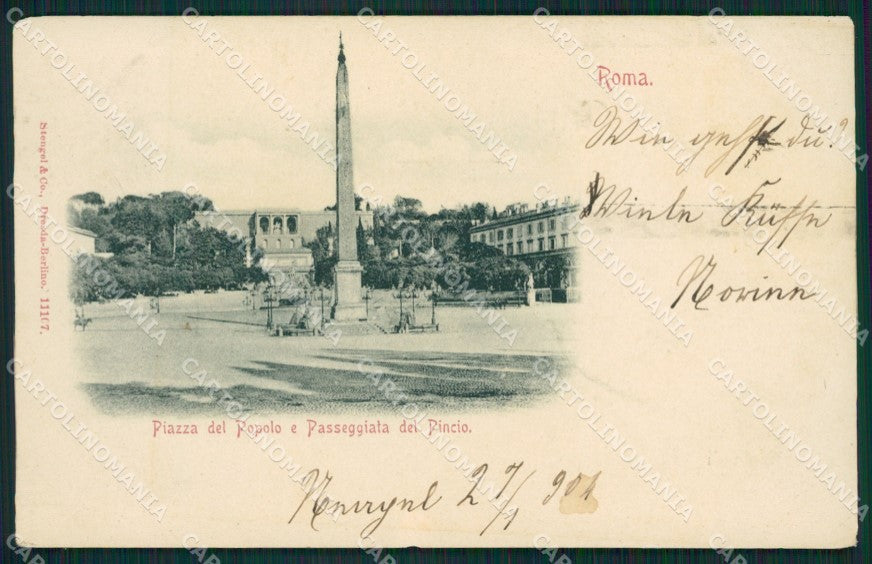 Roma Città Piazza del Popolo Pincio cartolina XB4343 – fronte