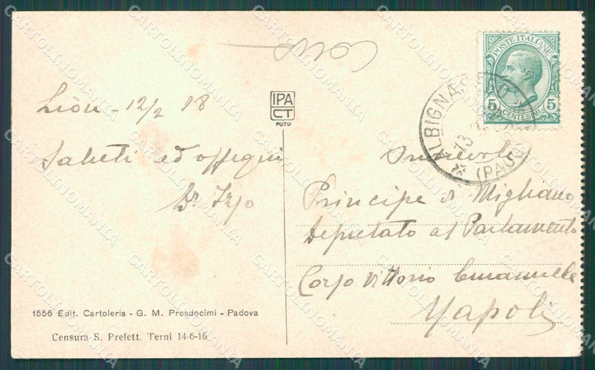 Padova Città COLLA cartolina XB4353 – retro