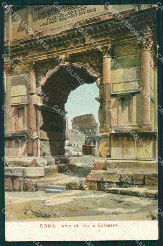 Roma Città Arco di Tito Colosseo cartolina XB4360 – fronte