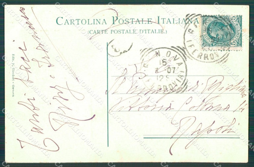 Genova Città Palazzo Cataldi cartolina XB4377 – retro
