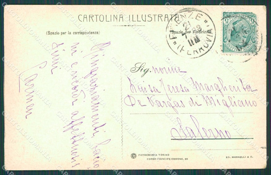 Firenze Città Palazzo Pitti cartolina XB4382 – retro
