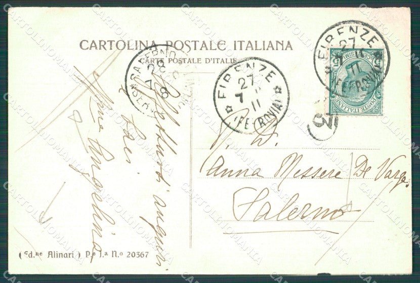 Firenze Città PIEGATA PIEGA cartolina XB4387 – retro