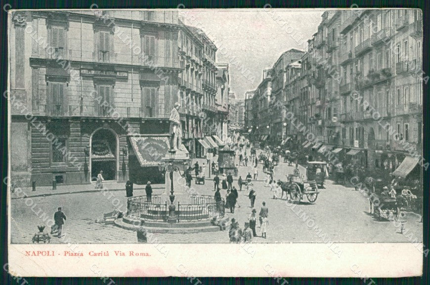 Napoli Città Carrozze PIEGA cartolina XB4400 – fronte