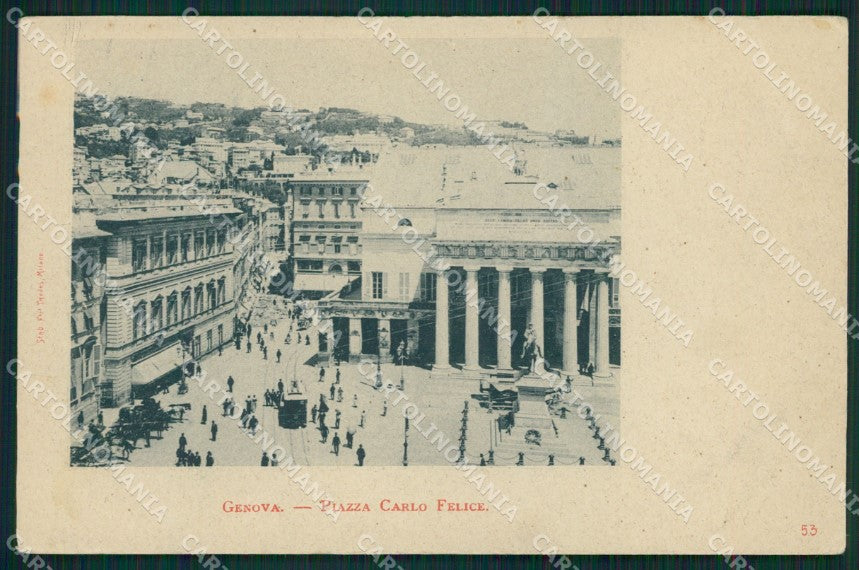 Genova Città Tram PIEGA cartolina XB4407 – fronte