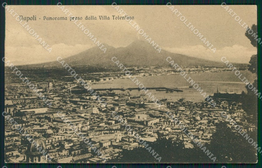 Napoli Città Villa Tolentino ABRASA cartolina XB4437 – fronte